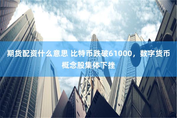 期货配资什么意思 比特币跌破61000，数字货币概念股集体下挫